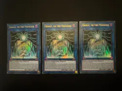 YUGIOH - 3 X CROWLEY, THE FIRST PROPHESEER DUPO-EN028 ULTRA 1ST ED DUEL POWER - Image 1