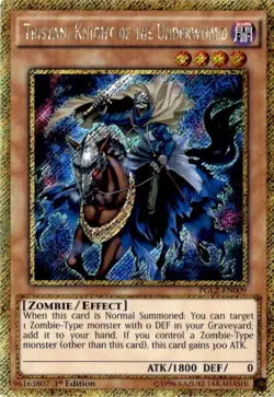 Tristan, Knight of the Underworld Gold Secret Rare Premium Gold: Return of the B - Image 1