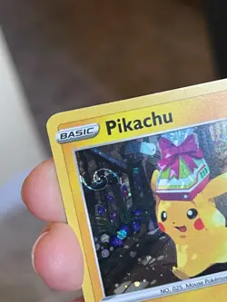 POKEMON PIKACHU SWSH234 POKEMON GO PROMO BLACK STAR COSMOS HOLO HD SWIRL NM CARD - Image 3