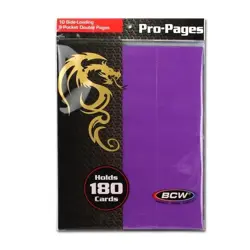 (1) BCW Side Loading 18 Pocket Pro 10 Album Binder Purple Pages MTG Trading Card - Image 3
