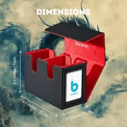 MTG Deck Box with Commander Display Window, Fits 280+ Double-Sleeved Cards, Stro - Image 2