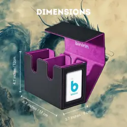 MTG Deck Box with Commander Display Window, Fits 280+ Double-Sleeved Cards, Stro - Image 2