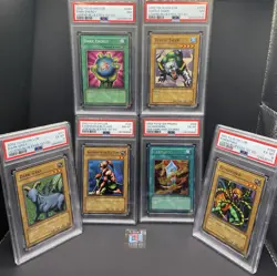Lot of 8 Vintage PSA Graded Yugioh Cards, 7 First Edition + 1 Holo - Image 2