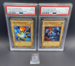 Lot of 8 Vintage PSA Graded Yugioh Cards, 7 First Edition + 1 Holo - Image 3