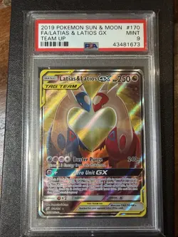 Pokemon 2019 Latias & Latios GX Team Up 170/181 Alternative Art PSA 9 Mint Card - Image 1
