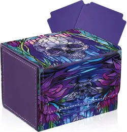 Leather Card Deck Case Compatible with MTG Cards Holds 120+ Trading Cards Strong - Image 1