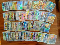 100 pcs Pokemon Chinese Card AR & CHR Full Art Holo Card Bulk Pack Lot Wholesale - Image 1
