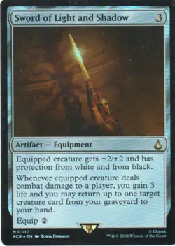 MTG: Assassin's Creed: Foil Sword of Light and Shadow: Lightly Played Condition - Image 1
