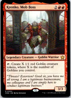 Krenko, Mob Boss R Foundations 204 NM - Image 1