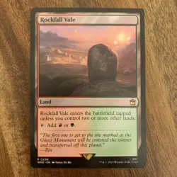 MTG Rockfall Vale - Doctor Who Commander - Rare - NM Rare Magic The Gathering - Image 1