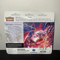 Pokemon TCG Sword & Shield Fusion Strike 3-Pack Blister Eevee Factory Sealed - Image 4