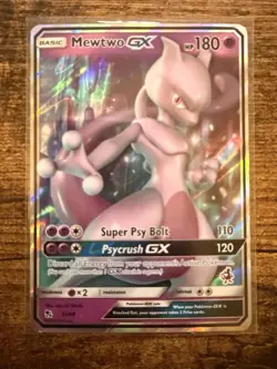 Pokemon Mewtwo GX Holo Ultra Rare TCG Card Hidden Fates 31/68 Full Art - Image 1