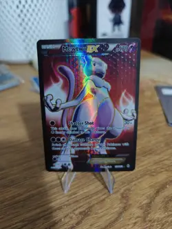 Pokemon Mewtwo-EX TCG Full Art Ultra Rare Holo Card Breakthrough 158/162 - Image 2
