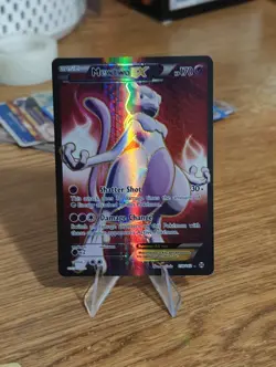 Pokemon Mewtwo-EX TCG Full Art Ultra Rare Holo Card Breakthrough 158/162 - Image 3