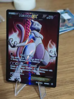 Pokemon Mewtwo-EX TCG Full Art Ultra Rare Holo Card Breakthrough 158/162 - Image 5