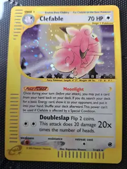Pokemon TCG - Clefable Holo Expedition 7/165 with Swirl - Image 1