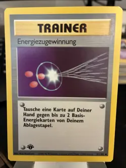 Pokemon Energy Retrieval German 1st edition Base Set 81/102 💎Pack Fresh NM +💎 - Image 1