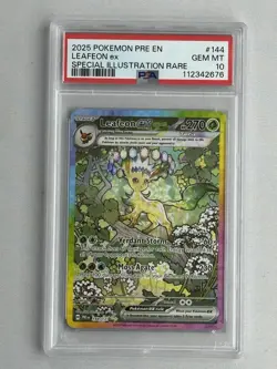 Leafeon ex 2025 Pokemon Prismatic Evolutions Special Illustration 144/131 PSA 10 - Image 1