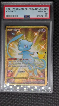 Pokemon TCG: Mew Celebrations 025/025 Full Art English PSA 10 GEM MINT - Image 1