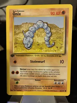 Rare Vintage Pokemon TCG Onix 1st Edition German Base Set 56/102 NM (1) - Image 1