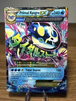 Primal Kyogre (Alpha) EX 55/160 Primal Clash Ultra Rare Holo Pokemon - Image 1