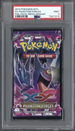 2014 Pokemon XY Phantom Forces Booster Pack Featuring Mega Gengar PSA 9 - Image 1