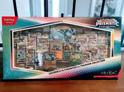 Pokemon TCG SV Prismatic Evolutions Lucario EX & Tyranitar EX Premium Collection - Image 1