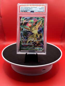GRADED PSA 10 2021 Pokemon JPN.SWSH FA/Leafeon VMax Eevee Heroes #003 - Image 1