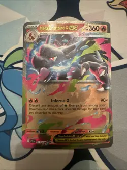 Mega Charizard x EX 013/094 Me02: Phantasmal Flames Holo Near Mint Pokemon TCG - Image 1
