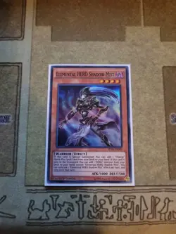 YUGIOH ELEMENTAL HERO SHADOW MIST SDHS-EN001 SUPER 1ST EDITION NM - Image 1