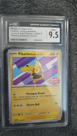 3 MINT+9.5 Pikachu Promo Cards. 154/sv-p 120/sv-p 197/sv-p 1 Pikachu Ex 033/106 - Image 2