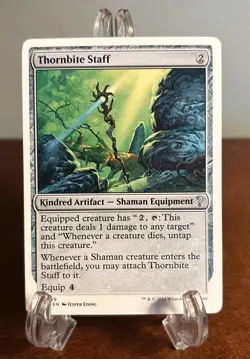 MTG Thornbite Staff White Border Mystery Booster 2 MB2 99 NM Magic The Gathering - Image 1