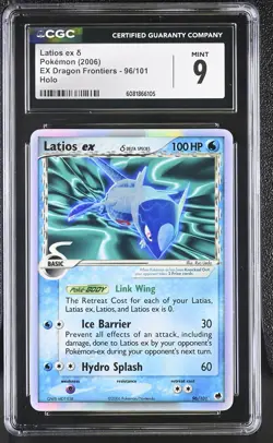 CGC 9 MINT Latios ex 2006 EX Dragon Frontiers 96/101 Holo Pokemon Card - Image 1