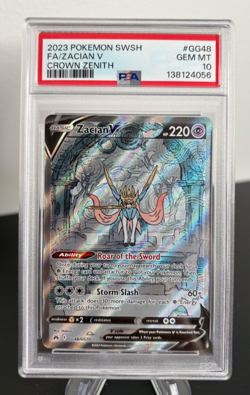 Pokemon 2023 PSA 10 Zacian V Full Art Crown Zenith GG48/GG70 Card - Image 1