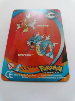 Gyarados / Magikarp - 2004 Pokemon Advanced Action Cards Lenticular 3D Ex Cond - Image 2