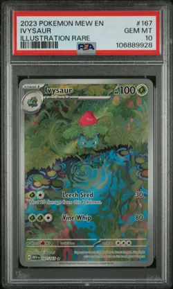 PSA 10 GEM MT Ivysaur SV 151 Illustration Rare 167/165 Pokemon Card English 2023 - Image 1
