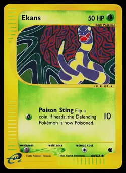 Pokemon Card - Ekans Expedition 108/165 Common Reverse Holo - Image 1