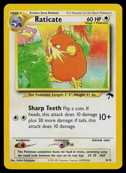 Pokemon Card - Raticate Southern Islands 6/18 Promo - Image 1