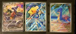 POKEMON DESTINED RIVALS 3 CARD LOT CYNTHIAS GARCHOMP SIR, MISTYS PSYDUCK& LAPRAS - Image 3