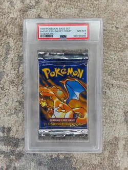 Pokemon Base Set Shadowless Booster Pack Charizard PSA 9 - Image 1