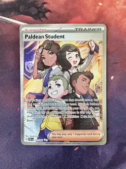 Paldean Student 231/091 Full Art Trainer Paldean Fates Pokemon TCG Card NM 🍇 - Image 2