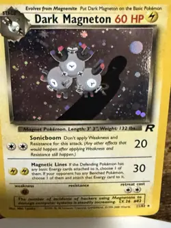 Pokemon TCG 1999-00 Wizards Of The Coast Dark Magneton 11/82 Team Rocket Holo - Image 2