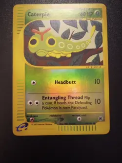 Pokemon TCG Caterpie Reverse Holo Card 096/165 Expedition Base Set NM - Image 1