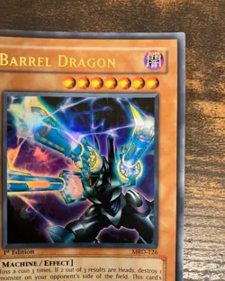 Yu-Gi-Oh! Barrel Dragon MRD-126 1st Edition Ultra Rare Asian English LP EX - Image 3