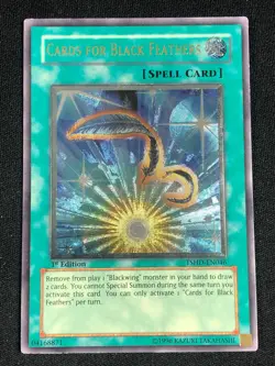 YUGIOH CARDS FOR BLACK FEATHERS TSHD-EN046 1ST ULTIMATE LP - Image 1