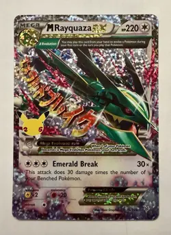 Pokemon Mega Celebrations Rayquaza EX #76/108 Card NM+ - Image 1