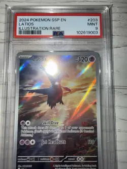 Pokemon TCG Latios Holo Card 203/191 Sv08: Surging Sparks PSA 9 Mint 2024 - Image 5