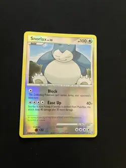Snorlax 37/130 EXC Reverse Holo Rare Pokemon Cards Vintage - Image 1