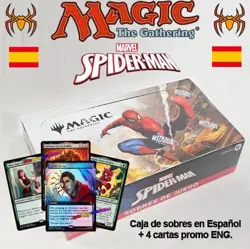 MTG MAGIC MARVEL'S SPIDER-MAN Play Booster Box SPANISH SEALED + 4 Promo Cards - Image 1