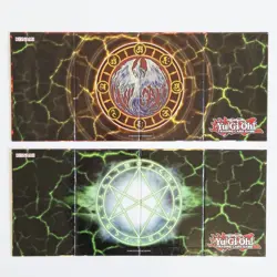 YuGiOh Classic Folding Playmat Set of 2 Trading Card Game Board Konami 1996 Vtg - Image 2